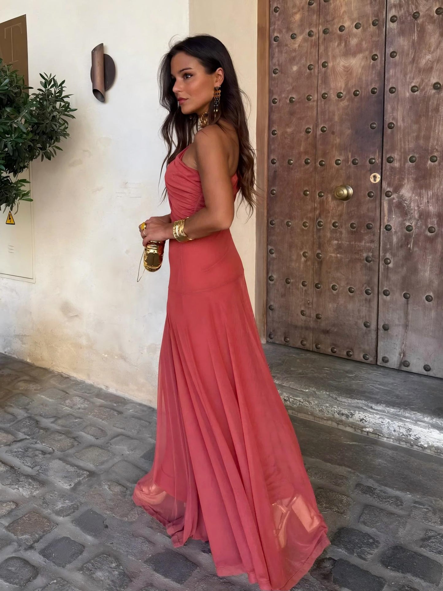 Abito Toledo: Maxi Monospalla in Mesh