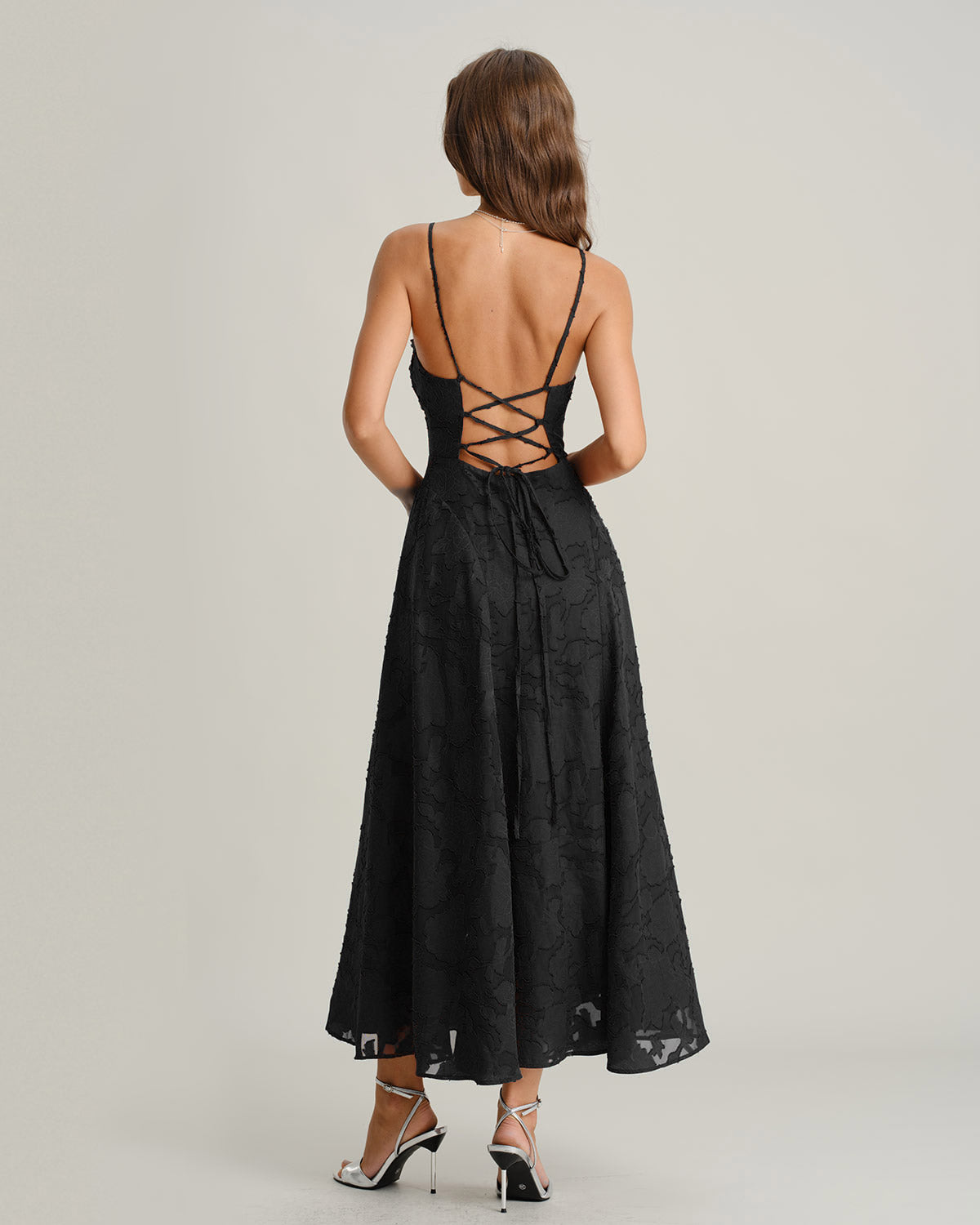 Amalia | Abito Maxi Slip in Jacquard