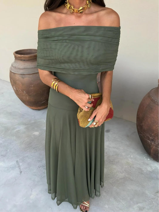 Abito Toledo: Maxi Monospalla in Mesh