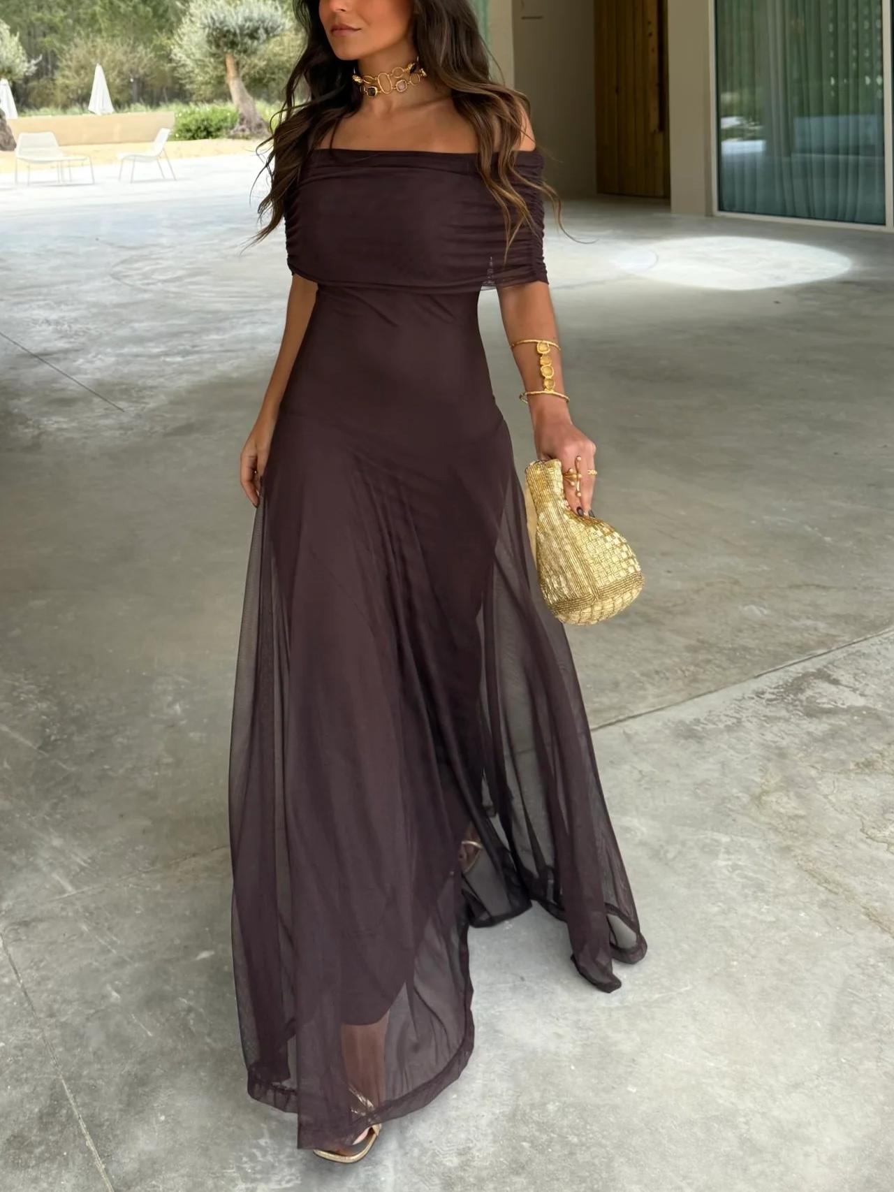 Abito Toledo: Maxi Monospalla in Mesh