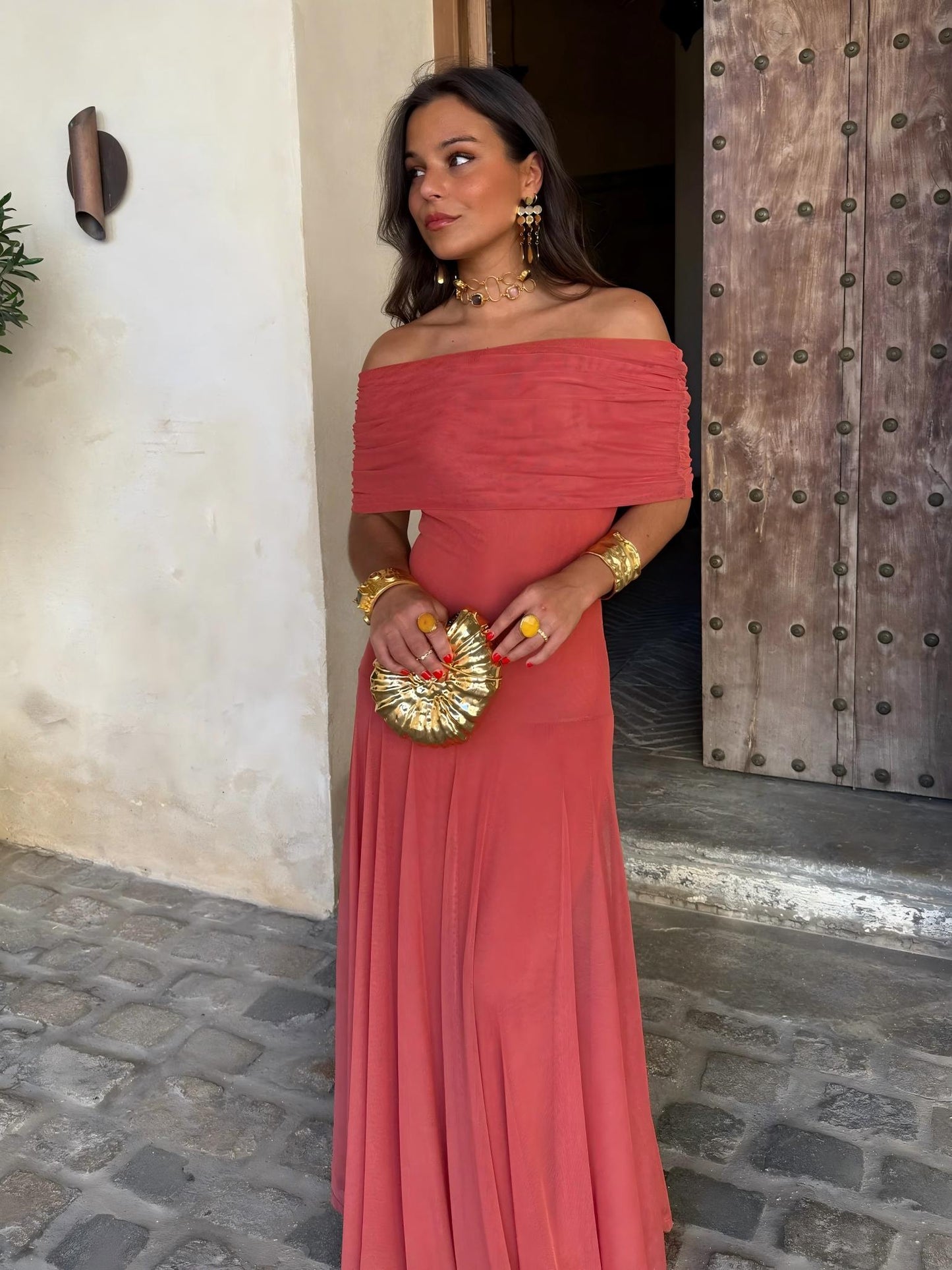 Abito Toledo: Maxi Monospalla in Mesh