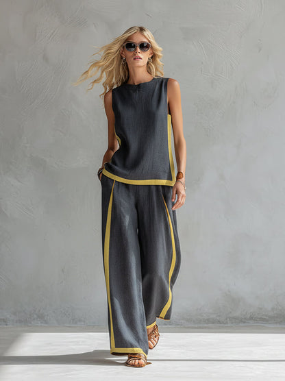 Elva | Completo contemporaneo in lino e cotone