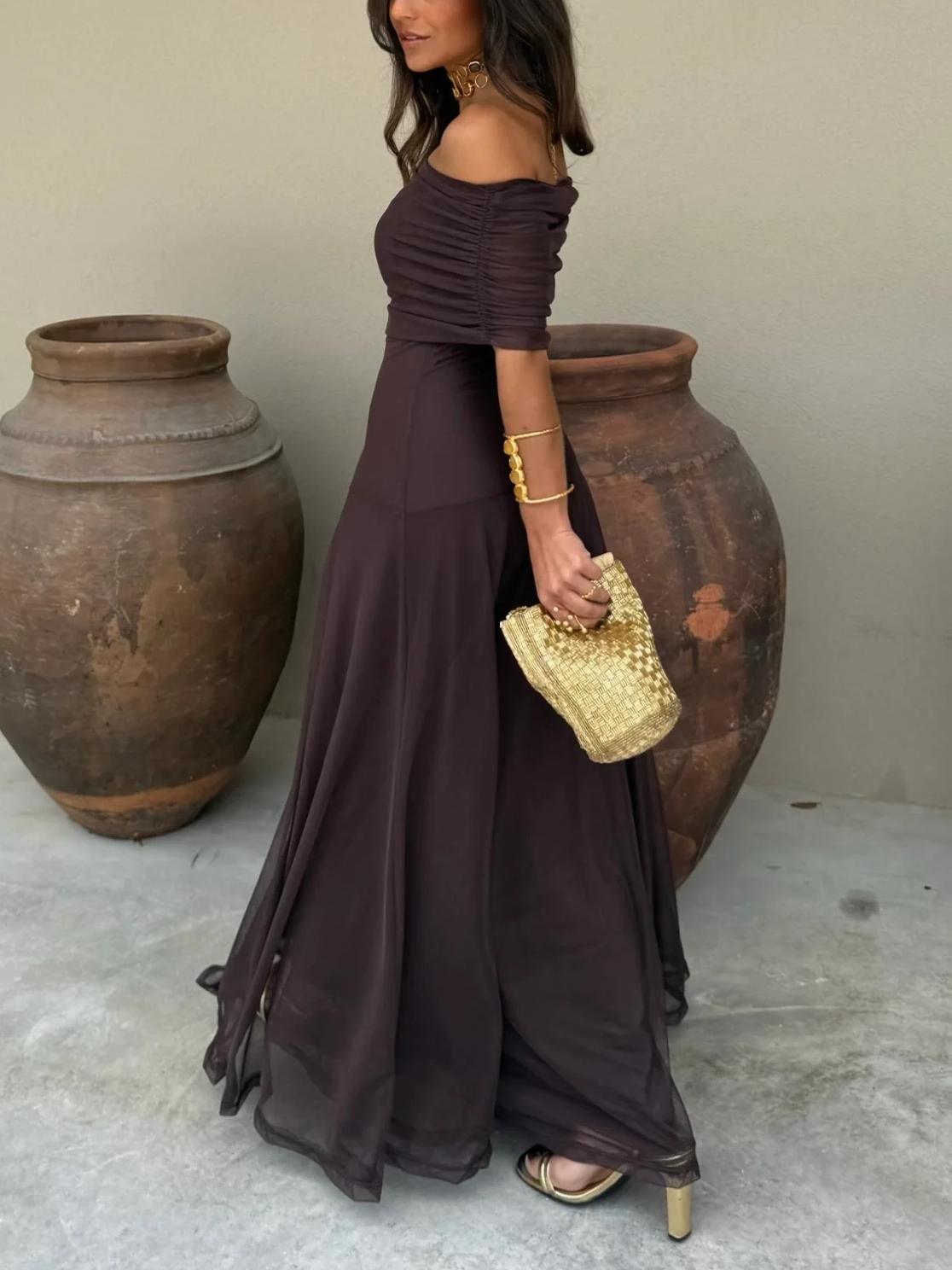 Abito Toledo: Maxi Monospalla in Mesh