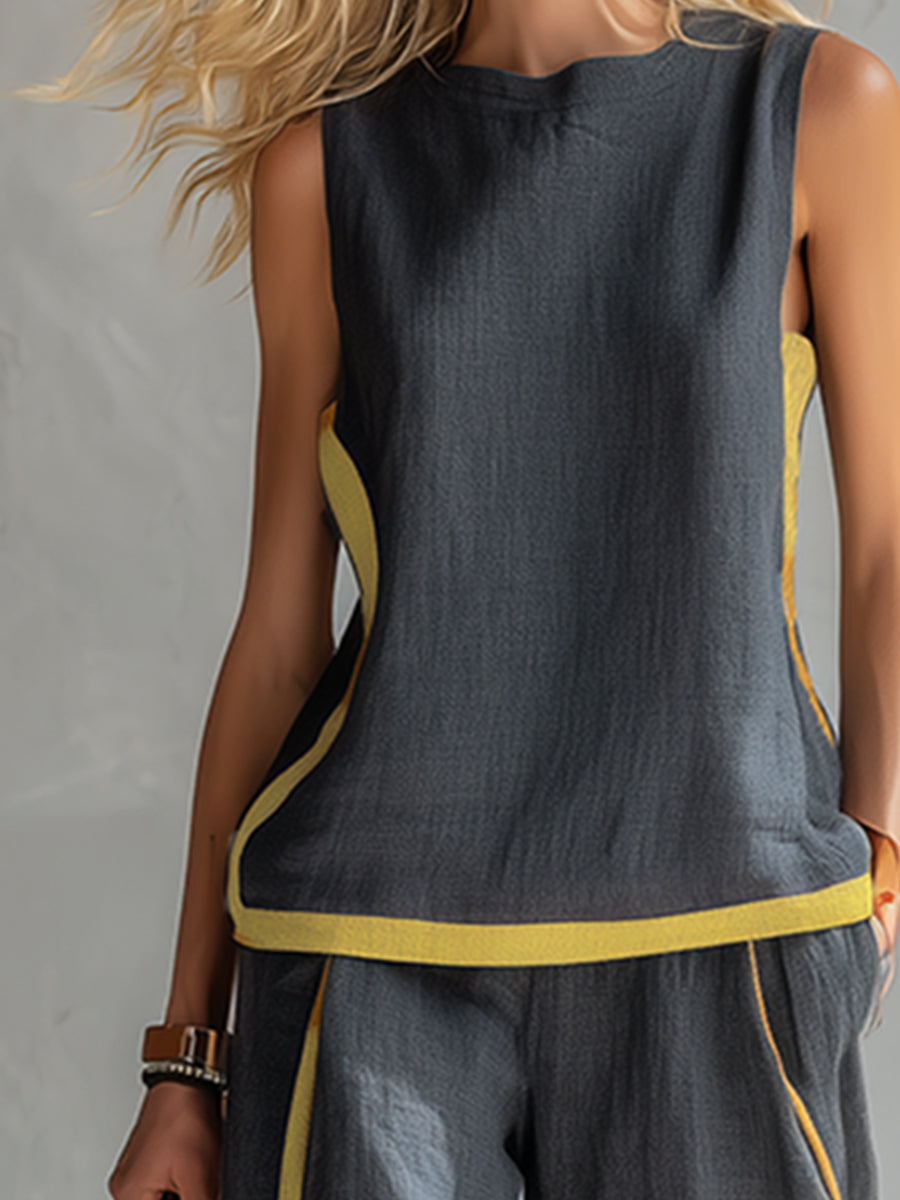 Elva | Completo contemporaneo in lino e cotone
