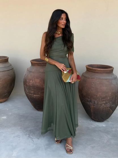 Abito Toledo: Maxi Monospalla in Mesh