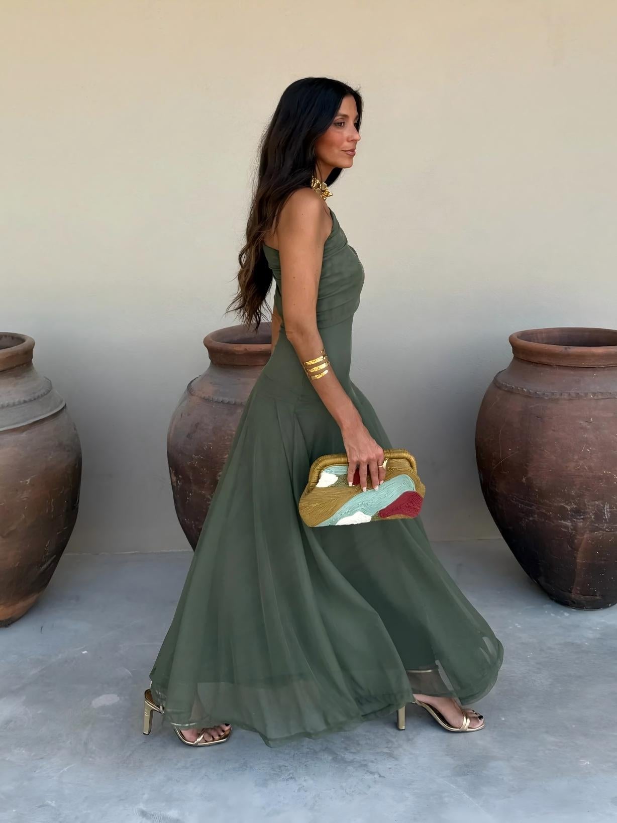 Abito Toledo: Maxi Monospalla in Mesh