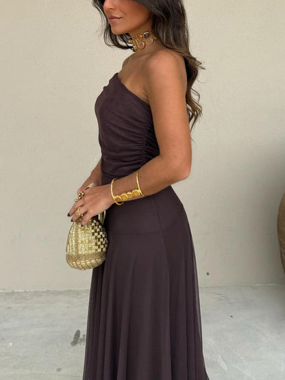 Abito Toledo: Maxi Monospalla in Mesh