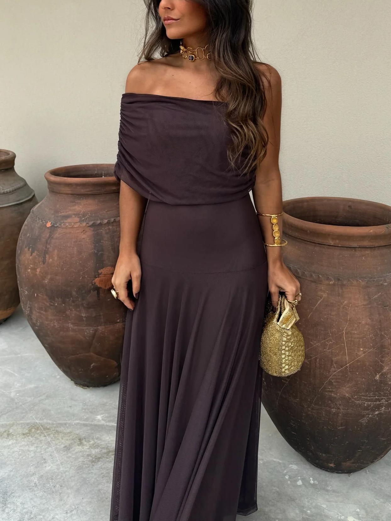 Abito Toledo: Maxi Monospalla in Mesh