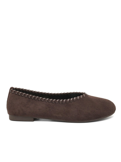 Stitched Marrone Mocassini