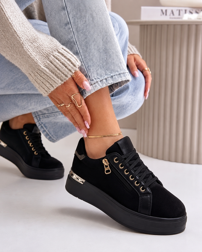 Basic Zip Sneaker - Nero
