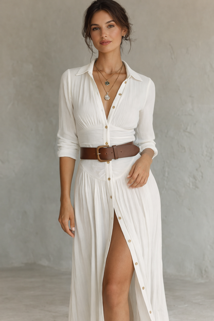 Solène - Abito Maxi in Lino