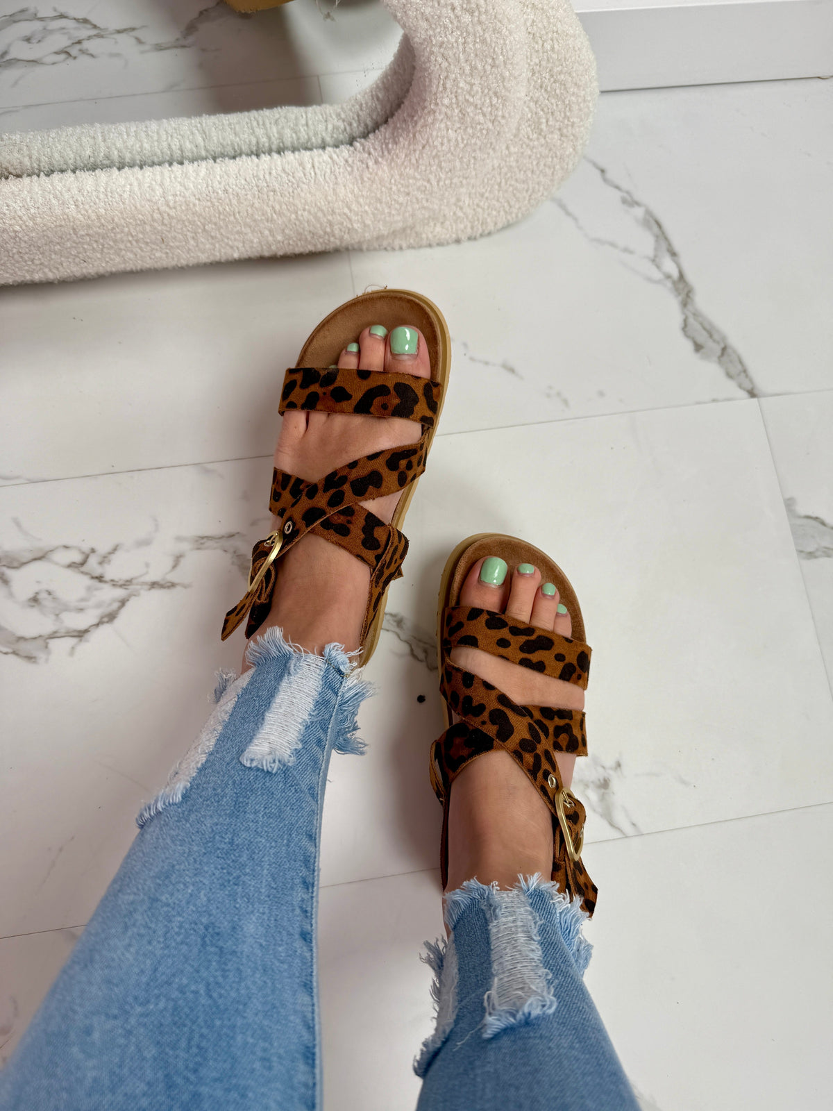 Comfort Leopardato Sandaal