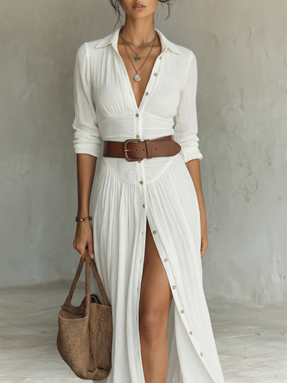 Solène - Abito Maxi in Lino