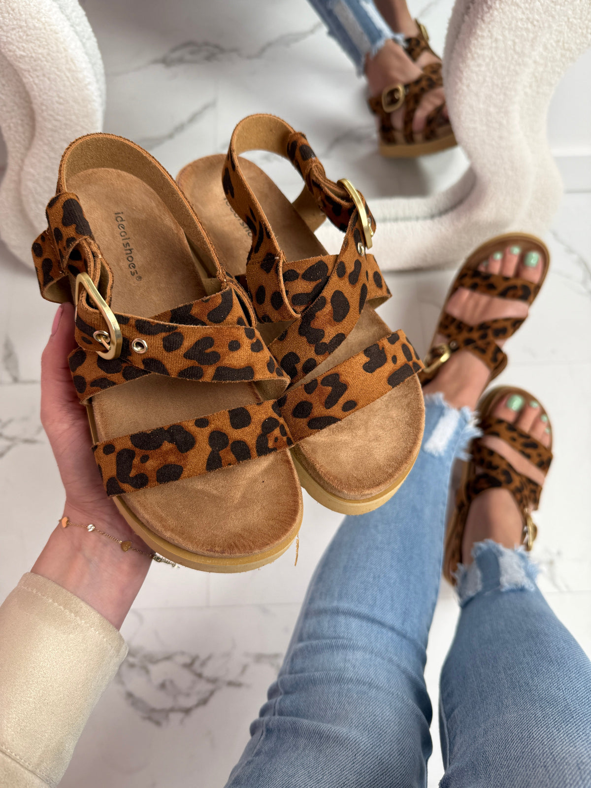 Comfort Leopardato Sandaal
