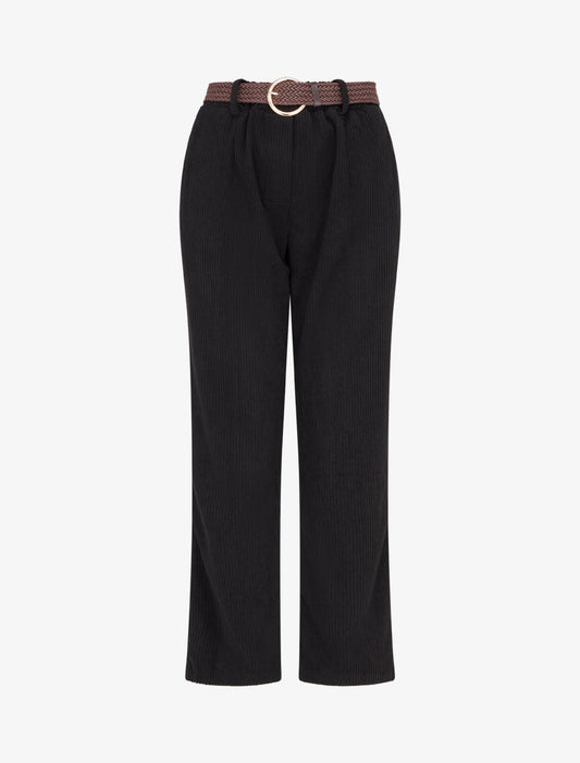 Pantalone dritto in velluto a coste - Nero