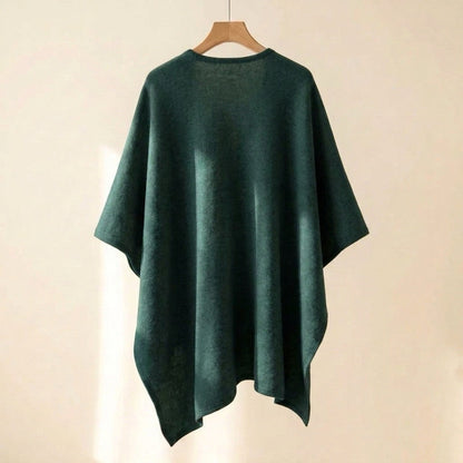 Brisae Bellini - Poncho-sciarpa lunga in misto lana