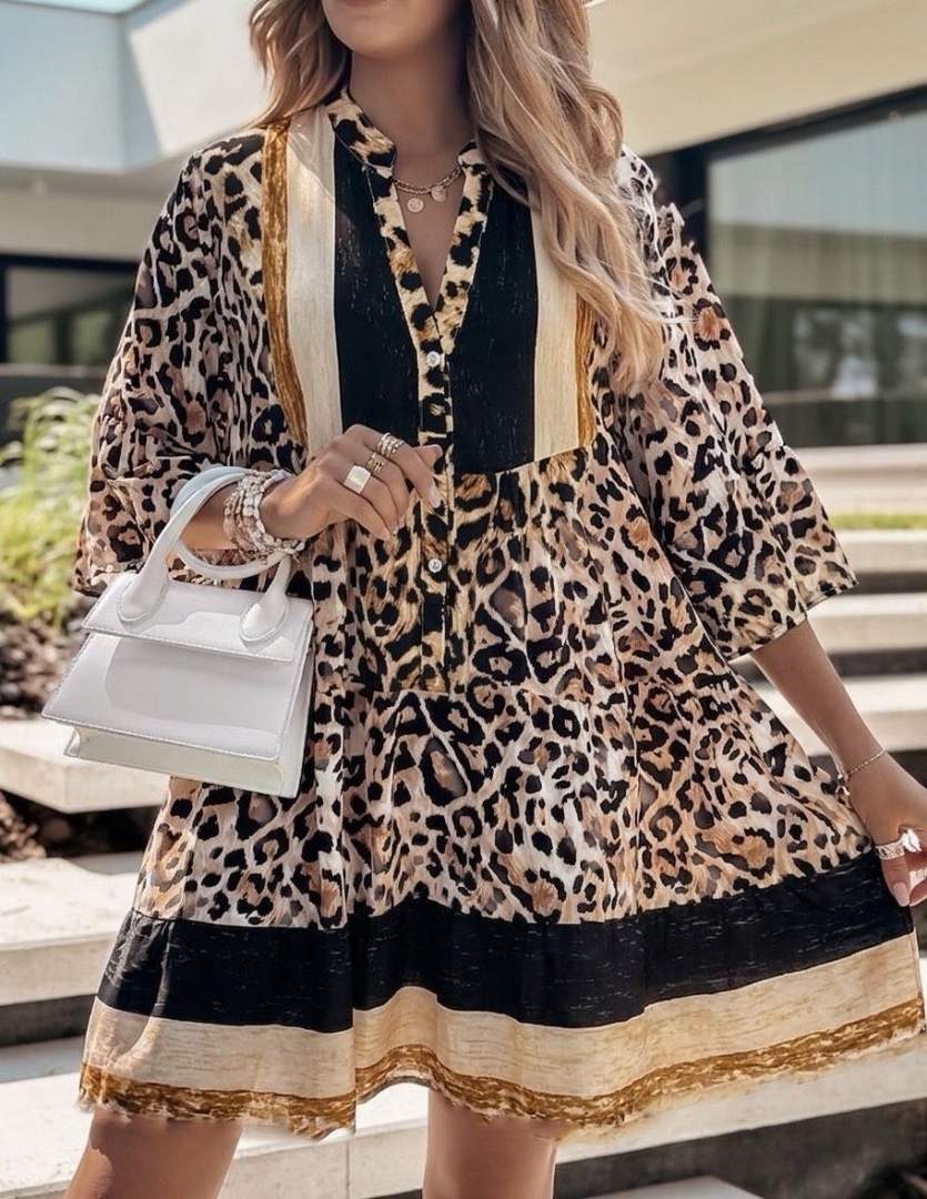 Ibiza Print Leopardato Abito