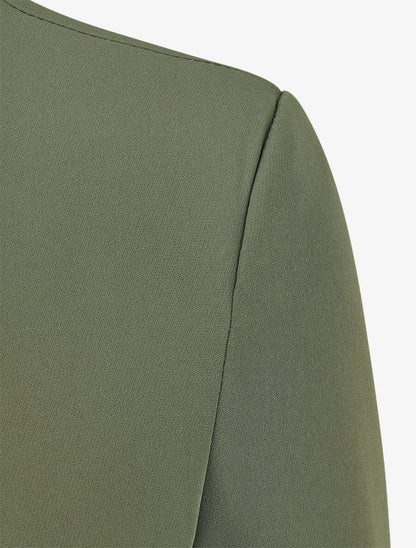 Giacca dritta con spalline - Kaki - Brisae Bellini