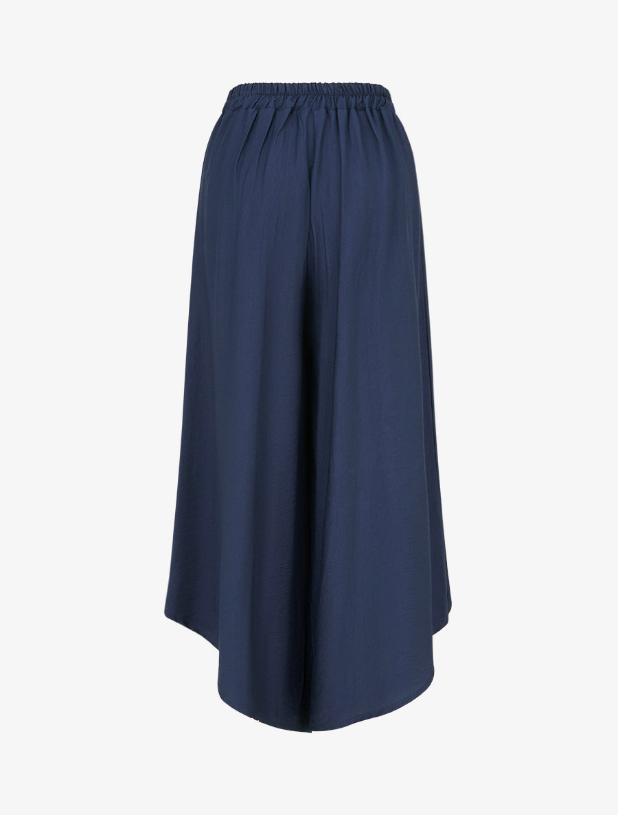 Pantalon ample à bords asymétriques - Marine
