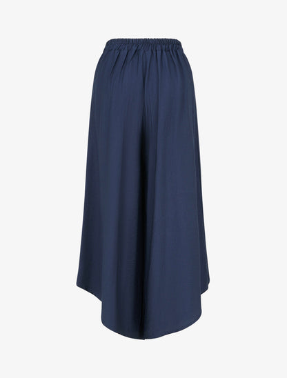 Pantalon ample à bords asymétriques - Marine