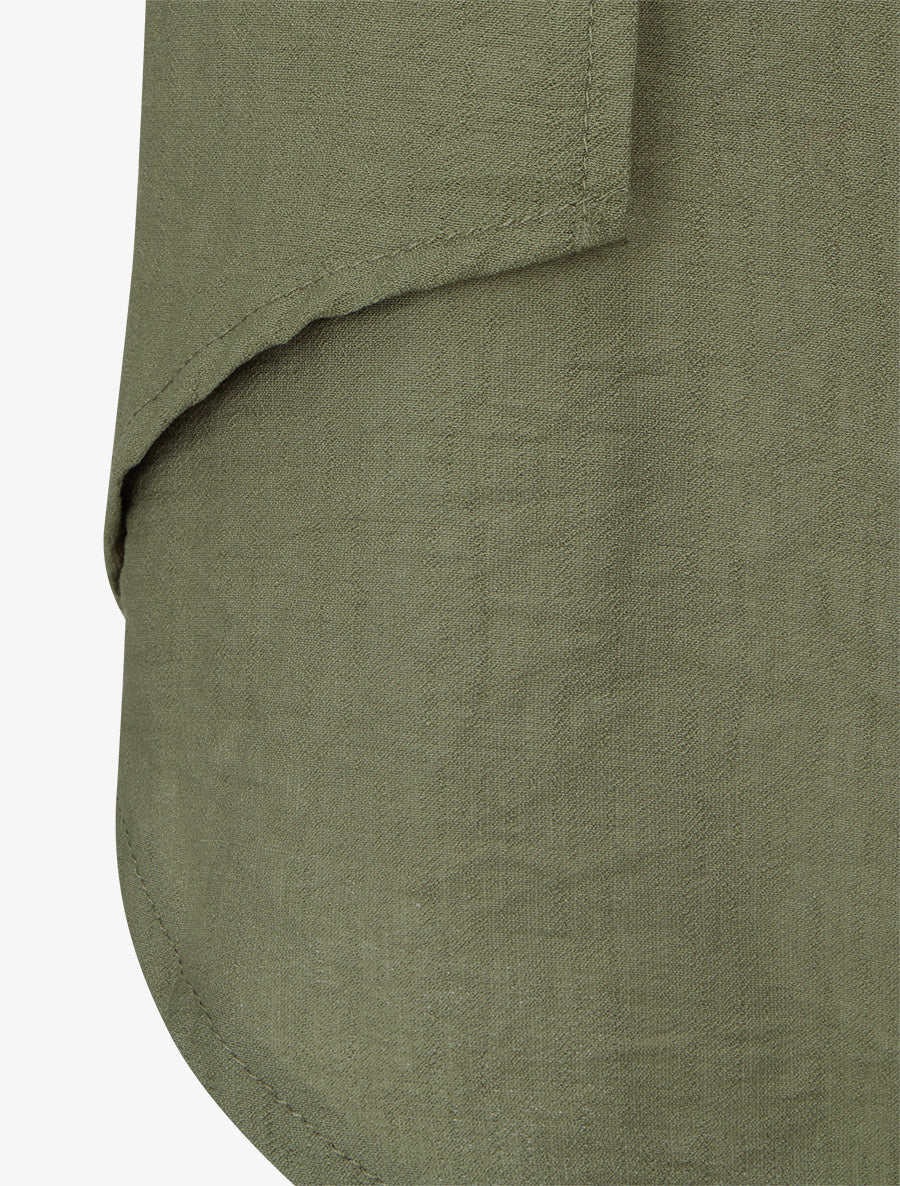 Pantalon ample à bords asymétriques - Kaki