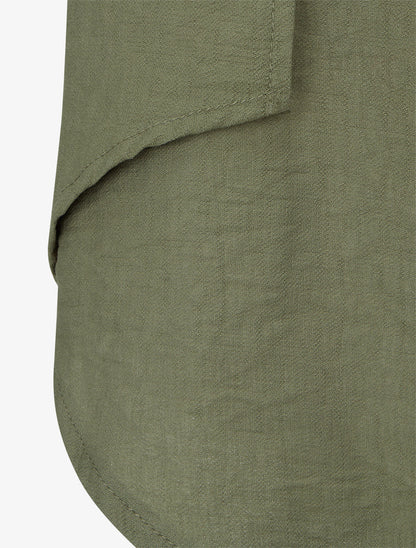 Pantalon ample à bords asymétriques - Kaki