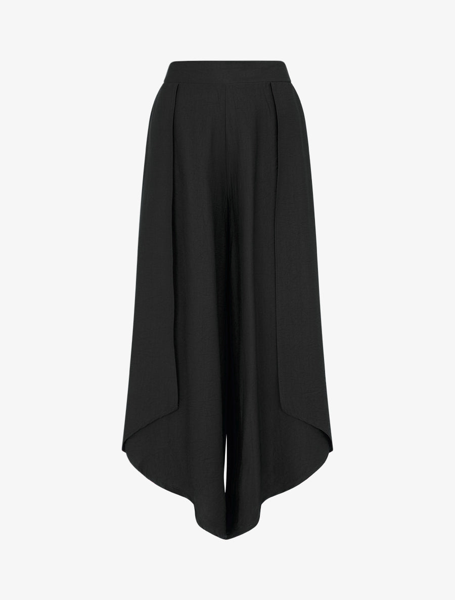 Pantalon ample à bords asymétriques - Nero