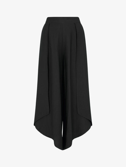 Pantalon ample à bords asymétriques - Nero