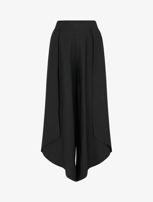 Pantalon ample à bords asymétriques - Nero