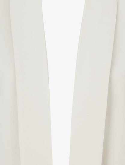 Blazer tinta unita a maniche lunghe - Beige