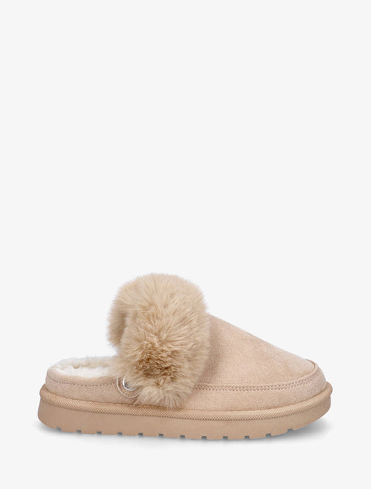 Mule piatte foderate - Beige