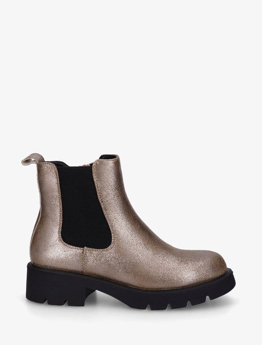 Stivaletti elasticizzati con suola carrarmata - Taupe