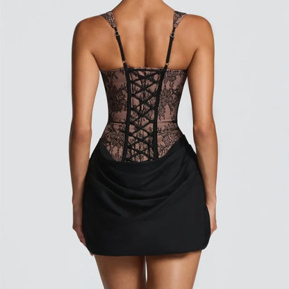 Abito Aria | Effetto Corsetteria e Pizzo