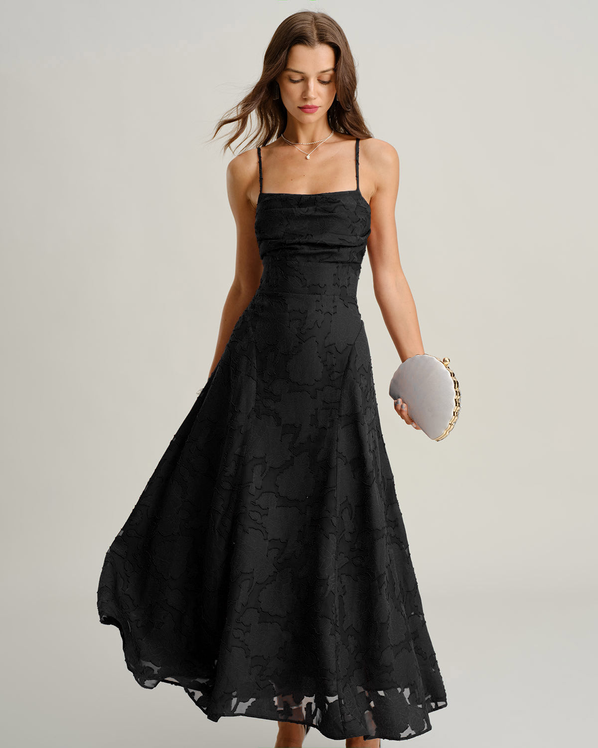 Amalia | Abito Maxi Slip in Jacquard