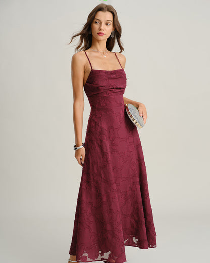 Amalia | Abito Maxi Slip in Jacquard