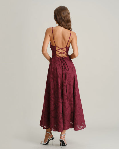 Amalia | Abito Maxi Slip in Jacquard