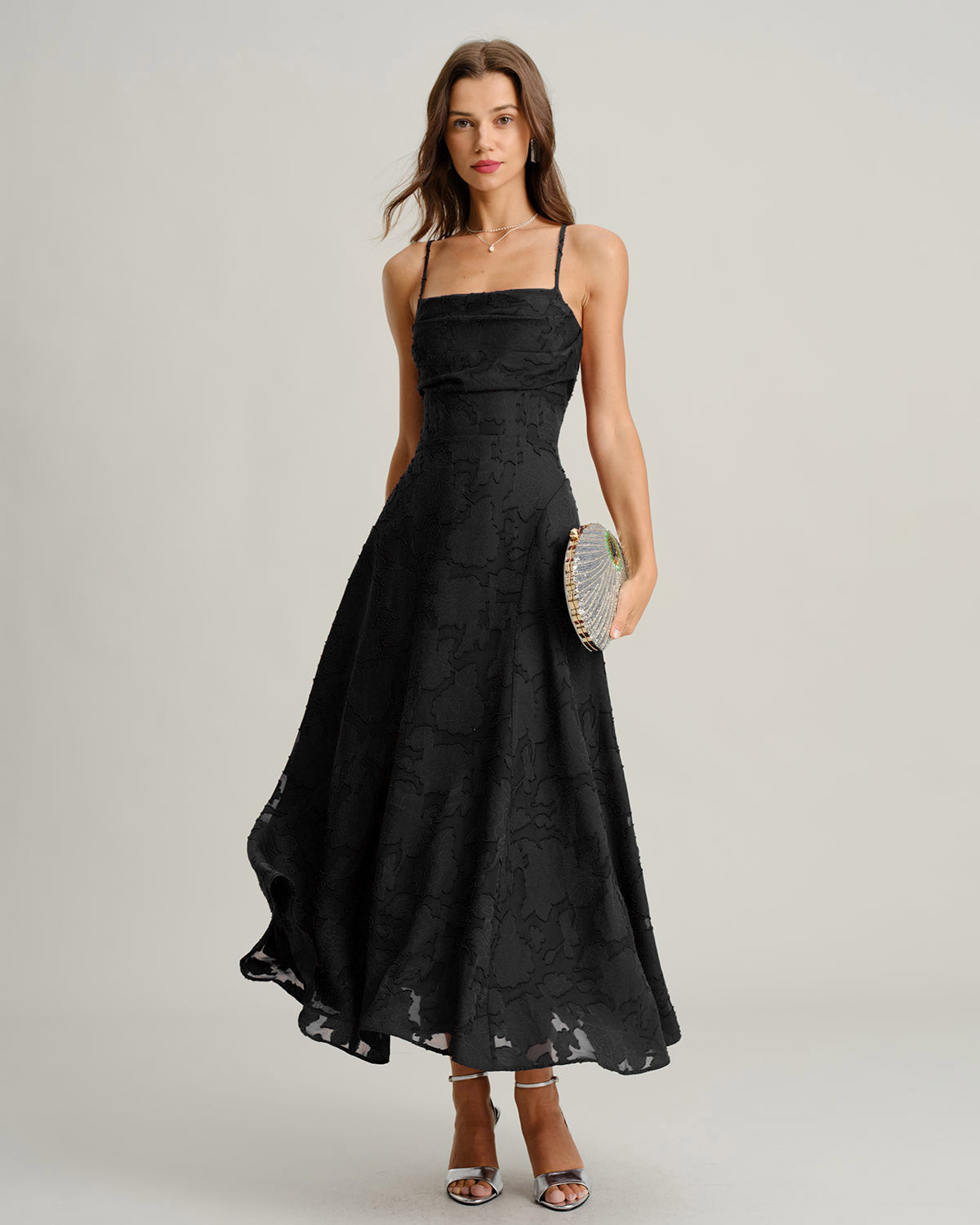 Amalia | Abito Maxi Slip in Jacquard