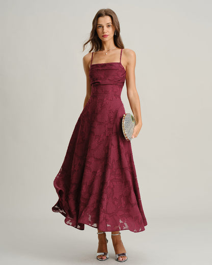 Amalia | Abito Maxi Slip in Jacquard