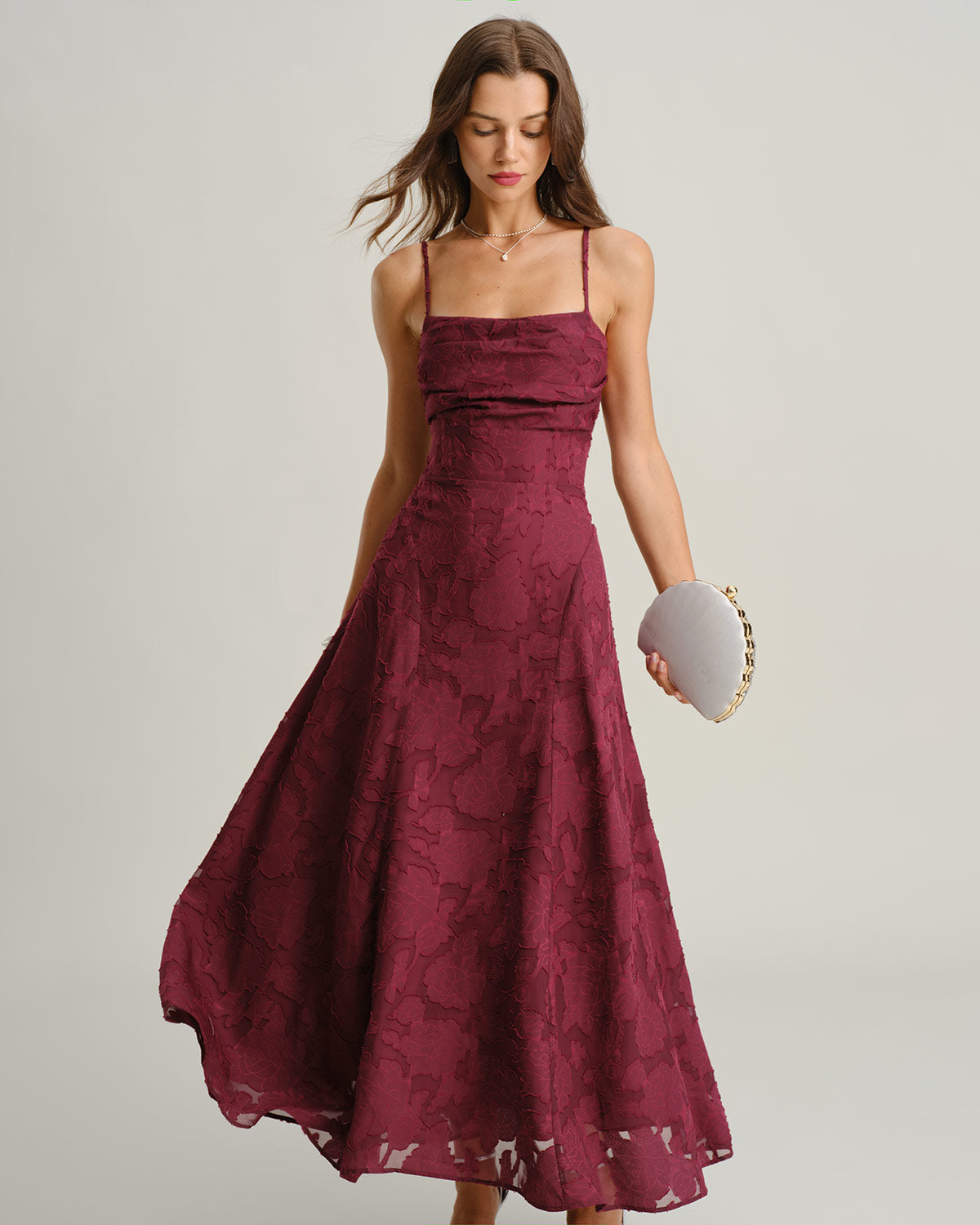 Amalia | Abito Maxi Slip in Jacquard